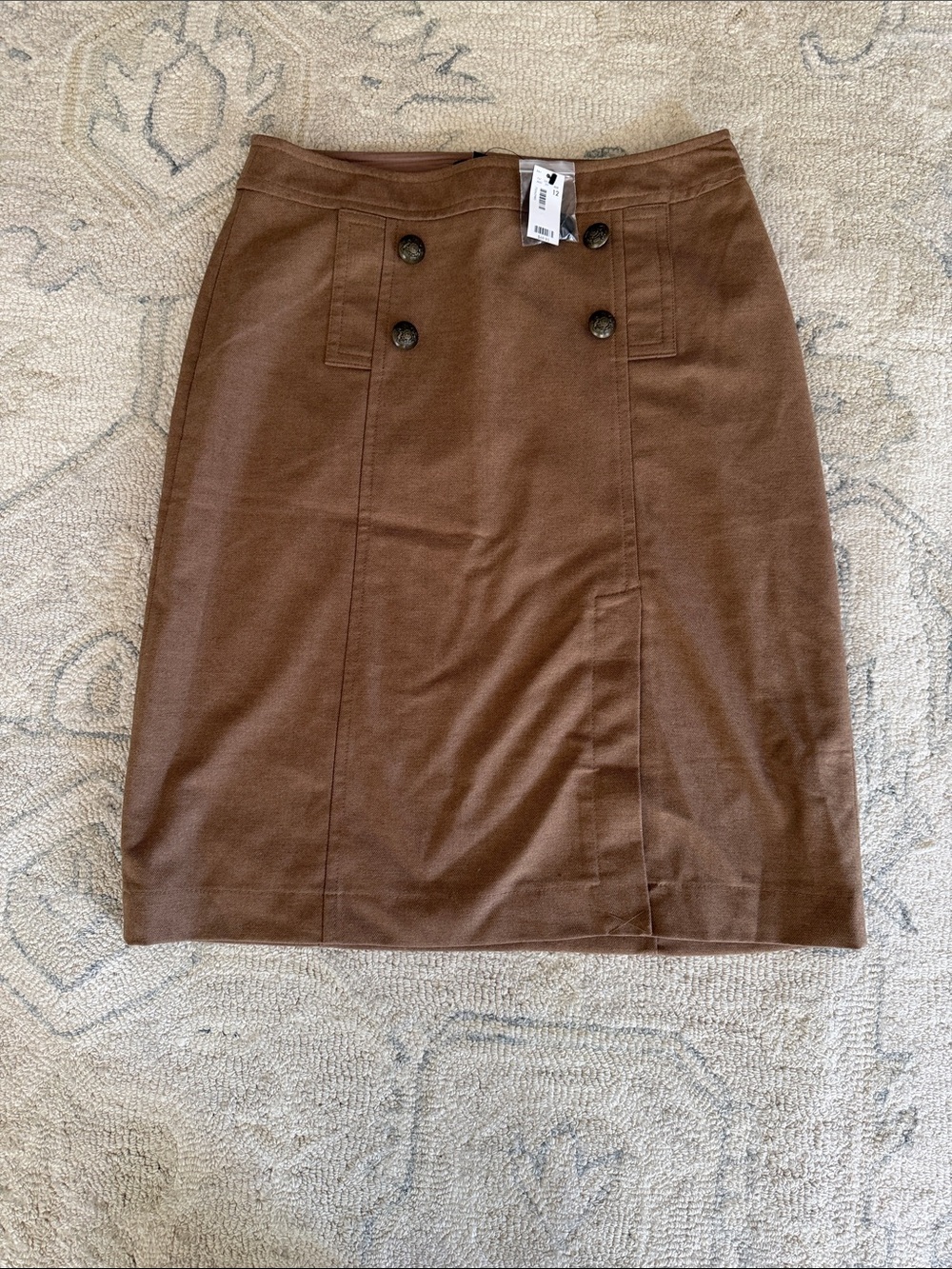 The Limited Brown Double-Button Pencil Skirt